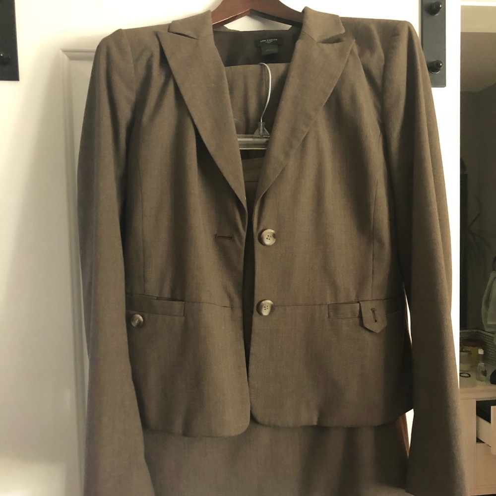 Ann Taylor 3 piece brown suit